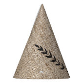 Chapeaux De Fètes Rustique Burlap Black Laurel Leaf fête d'anniversa (Gauche)
