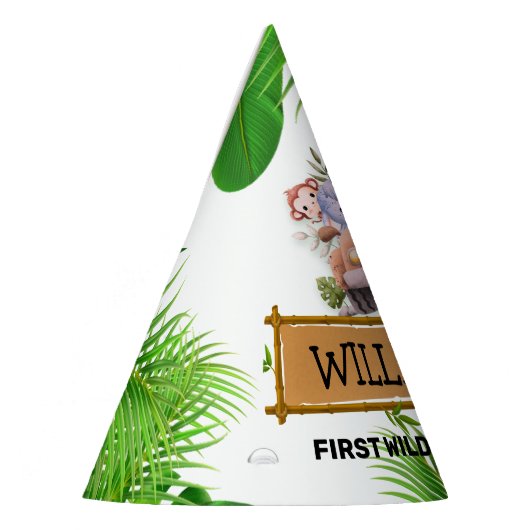 Chapeaux De Fètes Safari ANIMAUX Wild Un Anniversaire (Gauche)