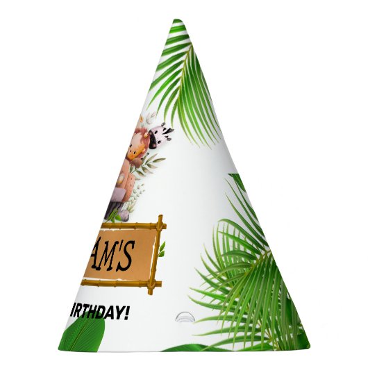Chapeaux De Fètes Safari ANIMAUX Wild Un Anniversaire (Droite)