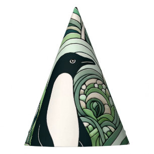 Chapeaux De Fètes Sage Green Mint Pastel Green Penguin En Art Spiral