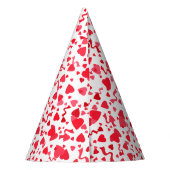 Chapeaux De Fètes Saint Valentin Coeurs de Confetti Rouge (Dos)