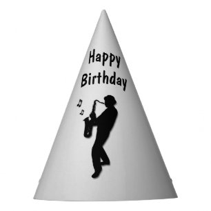 Chapeaux De Fètes Saxophone Joueur Silver Anniversaire