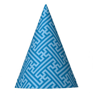 Chapeaux De Fètes Sayagata motif, japonais, bleu et bleu bébé