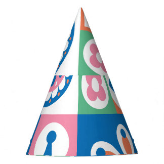 Chapeaux De Fètes Scandinave Folk Floral Abstrait Motif