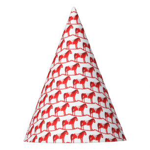 Chapeaux De Fètes Scandinave Noël Cheval Rocking Motif