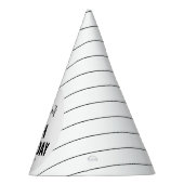 Chapeaux De Fètes Script noir moderne 30e anniversaire chic & minima (Droite)