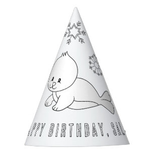 Chapeaux De Fètes Seal fête d'anniversaire - Couleur votre propre Ca