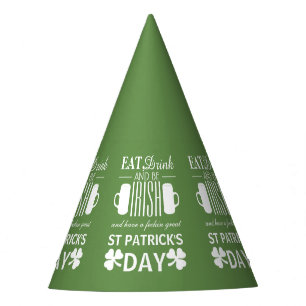 Chapeaux De Fètes Shamrock et bière irlandaise St Patrick's Day