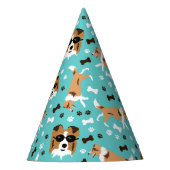 Chapeaux De Fètes Shetland Sheepdog Shelter Pawprint Motif Party (Devant)