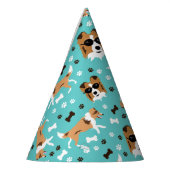 Chapeaux De Fètes Shetland Sheepdog Shelter Pawprint Motif Party (Gauche)