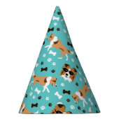 Chapeaux De Fètes Shetland Sheepdog Shelter Pawprint Motif Party (Droite)