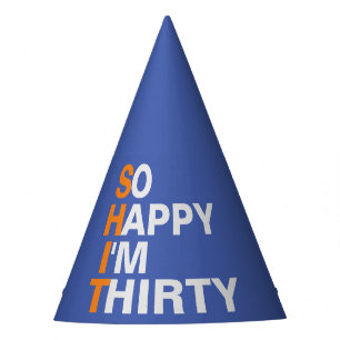 Chapeaux De Fètes Si heureux je suis le 30ème casquette de fête