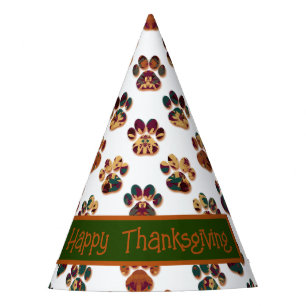 Chapeaux De Fètes Silhouette de patte d'animal Joyeux Thanksgiving P