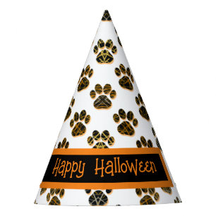 Chapeaux De Fètes Silhouette Paw Animal Happy Halloween Pawty