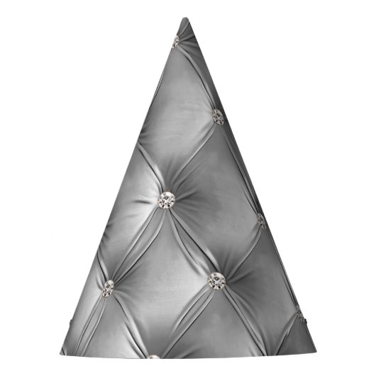 Chapeaux De Fètes Silver Diamond Sparkle Grey Faux Velvet (Devant)