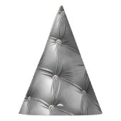 Chapeaux De Fètes Silver Diamond Sparkle Grey Faux Velvet (Gauche)