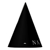 Chapeaux De Fètes Simple Black Custom Ajouter Votre Nom Élégant (Gauche)
