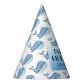 Chapeaux De Fètes Simple mignonne Baleine Bleu Mer Joyeux Anniversai (Gauche)