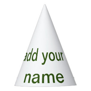 Chapeaux De Fètes Simple minimal vert ajoutez votre texte nom photo