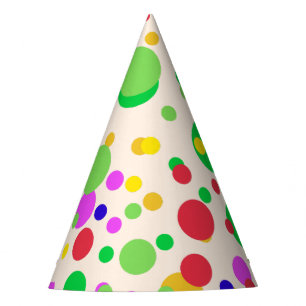 Chapeaux De Fètes Simple moderne rouge vert Polka dot fête d'anniver