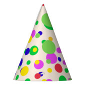 Chapeaux De Fètes Simple moderne rouge vert Polka dot fête d'anniver (Gauche)