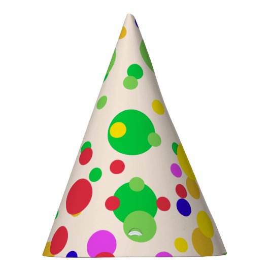 Chapeaux De Fètes Simple moderne rouge vert Polka dot fête d'anniver (Droite)