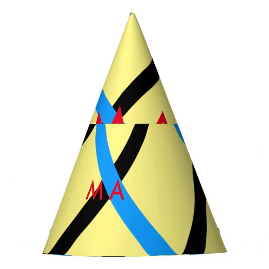 Chapeaux De Fètes Simple monogramme ajouter votre nom lettre man min (Devant)