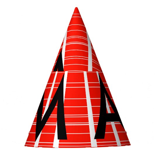 Chapeaux De Fètes Simple monogramme ajouter votre nom lettre man min (Devant)