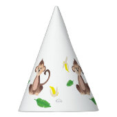 Chapeaux De Fètes Singe À Feuille Tropicale Bananes Peellées (Droite)
