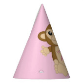 Chapeaux De Fètes Singe Anniversaire Pink (Gauche)