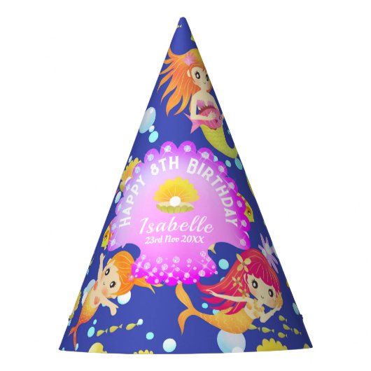 Chapeaux De Fètes Sirènes Bleu Navy (Devant)