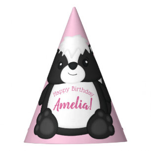 Chapeaux De Fètes Skunk Anniversaire fête rose