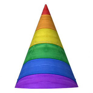 Chapeaux De Fètes SlipperyJoe's classique arc-en-ciel tactile fait m