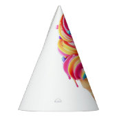 Chapeaux De Fètes SlipperyJoe's vibrante crème glacée cone classique (Gauche)