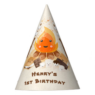 Chapeaux De Fètes S'more Campfire mignon Casquette de fête d'anniver