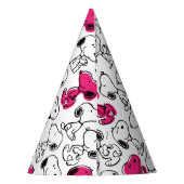 Chapeaux De Fètes Snoopy Black & Magenta Motif (Dos)