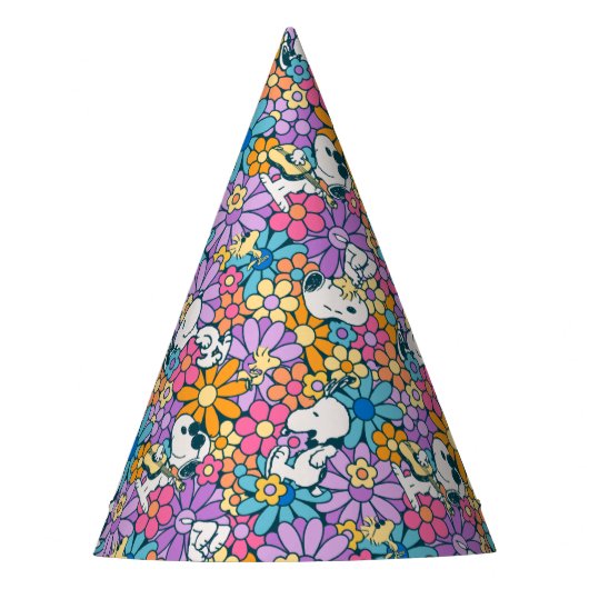 Chapeaux De Fètes Snoopy & Motif de fleurs de bois (Devant)