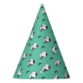 Chapeaux De Fètes Snoopy Moustaches et Motif Turquoise (Gauche)