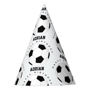 Chapeaux De Fètes Soccer Ball Football Nom personnalisé Anniversaire