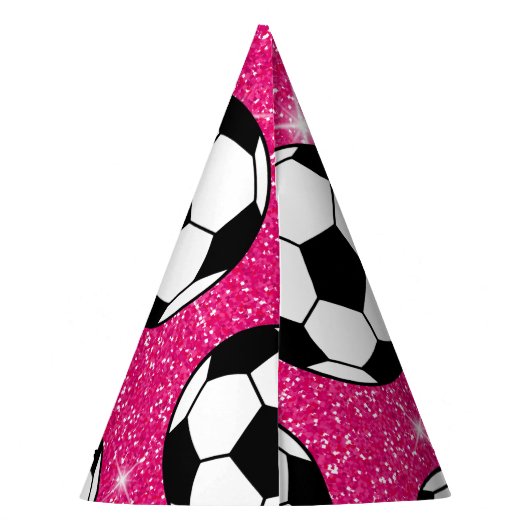 Chapeaux De Fètes Soccer Ball Pink Frost Parties scintillant Sport J (Dos)