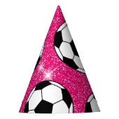 Chapeaux De Fètes Soccer Ball Pink Frost Parties scintillant Sport J (Devant)