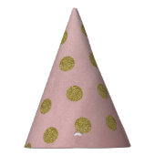 Chapeaux De Fètes Soft Rose Pink Gold Parties scintillant Glam Parti (Droite)