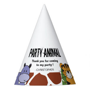 Chapeaux De Fètes Soirée Safari personnalisée Fête d'anniversaire an