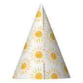 Chapeaux De Fètes soleil 1er anniversaire aquarelle soleil jaune mod (Dos)