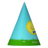 Chapeaux De Fètes Soleil bleu et jaune Anniversaire (Gauche)