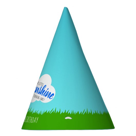 Chapeaux De Fètes Soleil bleu et jaune Anniversaire (Droite)