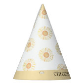 Chapeaux De Fètes Soleil Soleil Boho Premier anniversaire Jaune Bohè (Gauche)