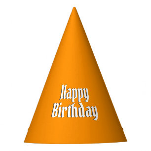Chapeaux De Fètes Solid Princeton Orange Anniversaire