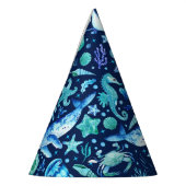 Chapeaux De Fètes Sous l'aquarelle Sea Party (Gauche)