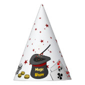 Chapeaux De Fètes Spectacle magique Fête d'anniversaire Noir Blanc R (Devant)